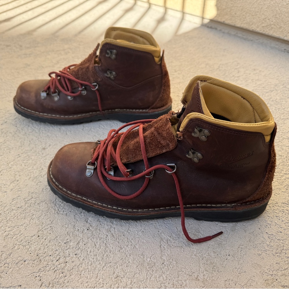 Danner Brown Leather Boots with Red Laces